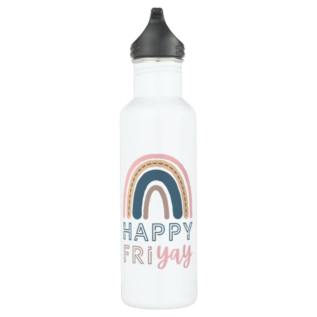Happy Friday Fun Teacher Friday Rainbow 710 Ml Water Bottle (Right)
