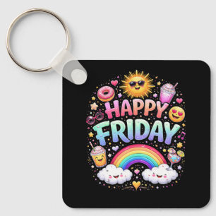 Happy Friday Key Ring