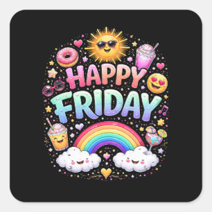 Happy Friday Square Sticker