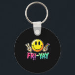 Happy Friday Weekend Teacher Student Back To Schoo Key Ring<br><div class="desc">Happy Friday Weekend Teacher Student Back To School Fri-yay</div>