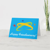 Happy Friendiversary Retro Design Card