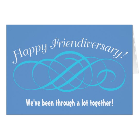 Happy Friendiversary Swirl Design Card