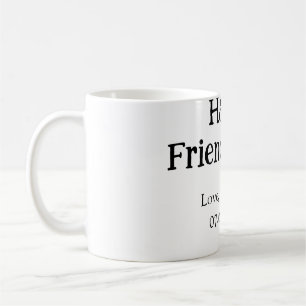 Happy friendsgiving add name with love date simple coffee mug