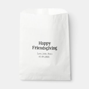 Happy friendsgiving add name with love date simple favour bag