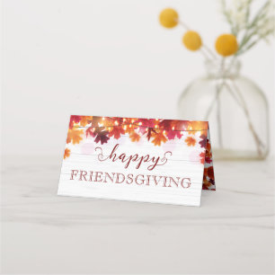 Happy Friendsgiving Autumn Dinner Party Feast Place Card