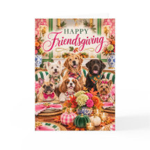 Happy Friendsgiving Dog Table Card
