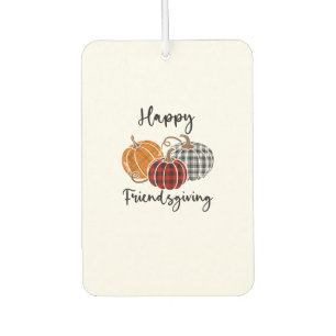 Happy Friendsgiving Plaid Shirt Thanksgiving Men W Car Air Freshener