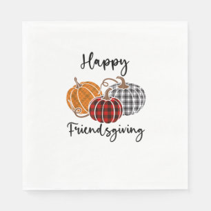 Happy Friendsgiving Plaid Shirt Thanksgiving Men W Napkin