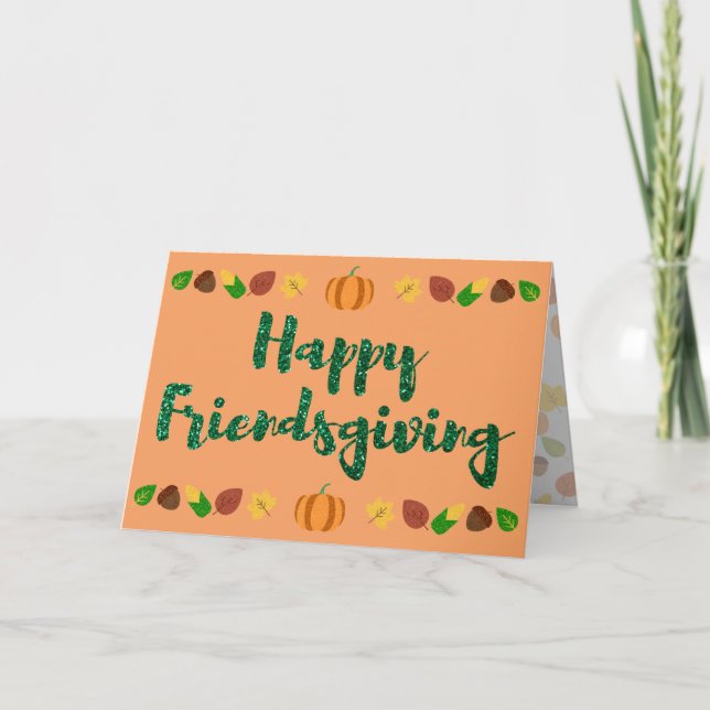 Happy Friendsgiving Thanksgiving Holiday Card (Front)