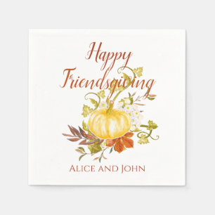 Happy Friendsgiving Thanksgiving Paper Napkins