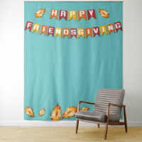 Happy Friendsgiving Thanksgiving Photo Booth Blue