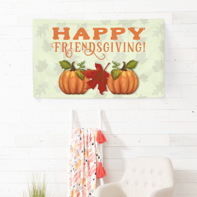 Happy Friendsgiving / Thanksgiving Wall Banner (Insitu)