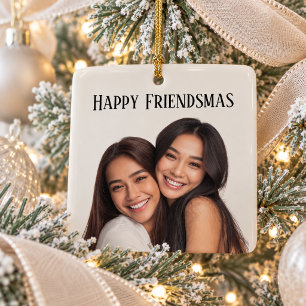Happy Friendsmas Custom Photo Christmas Ornament