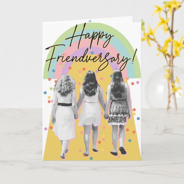 Happy Friendversary Friendship Card (Yellow Flower)