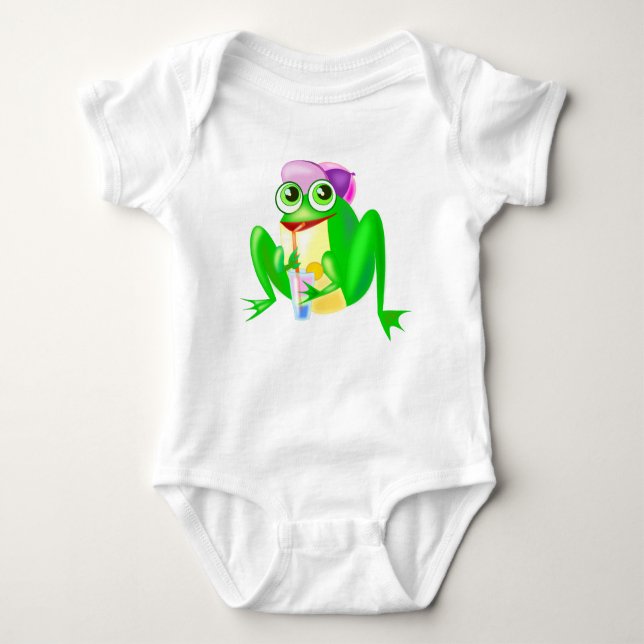 Happy Frog Baby Bodysuit (Front)
