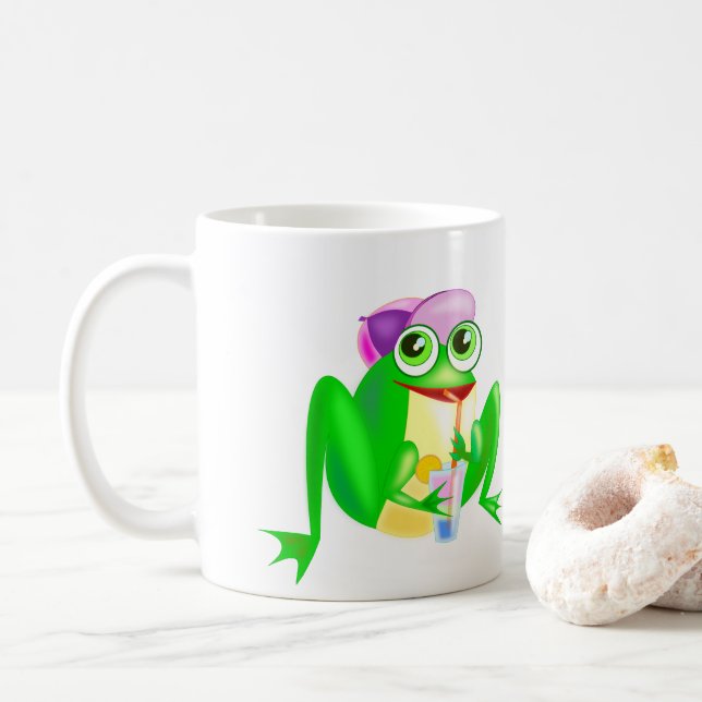Happy Frog Coffee Mug (With Donut)