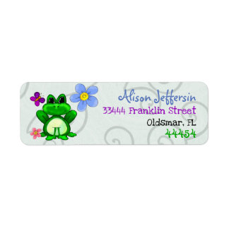 Happy Frog In Spring RETURN ADDRESS Return Address Label