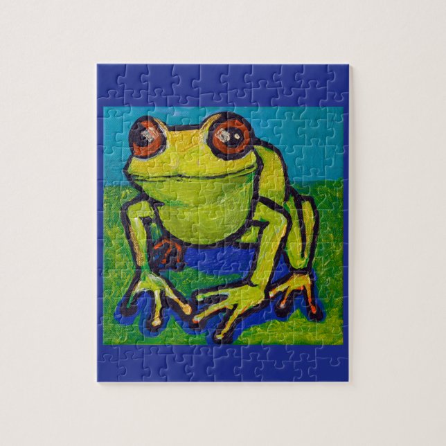 Happy frog jigsaw puzzle (Vertical)