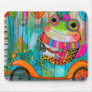 Happy Frog Joyful Roadside Adventure Mouse Pad