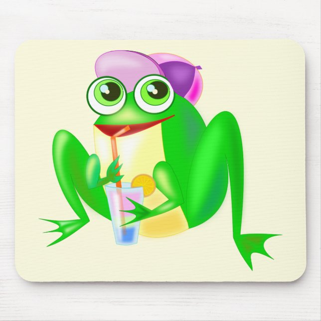 Happy Frog Mouse Pad - Your Colours - Text (Front)