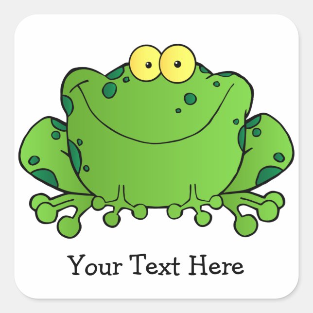 Happy Frog (personalised) Stickers (Front)
