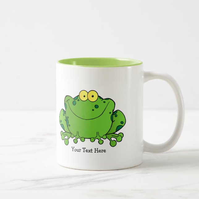 Happy Frog (personalised) Two-Tone Coffee Mug (Right)