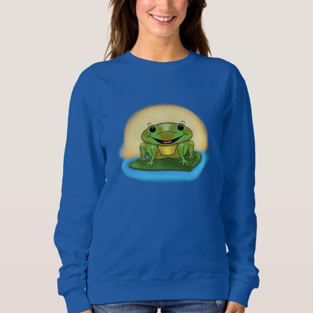 Happy Frog Women's Sweatshirt (Front)