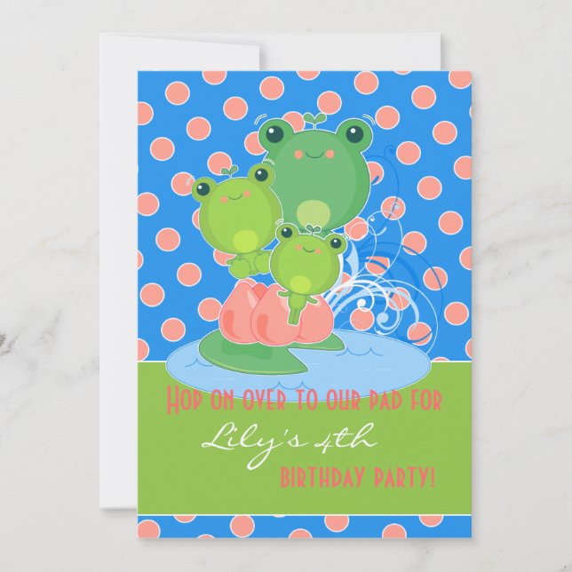 Happy Frogs Invitation (Front)