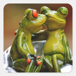 Happy Frogs Square Sticker