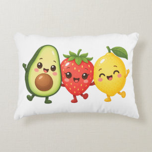 Happy Fruit Friends Decorative Cushion