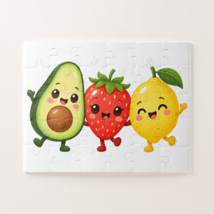 Happy Fruit Friends Jigsaw Puzzle