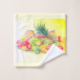 Happy fruits  bath towel set