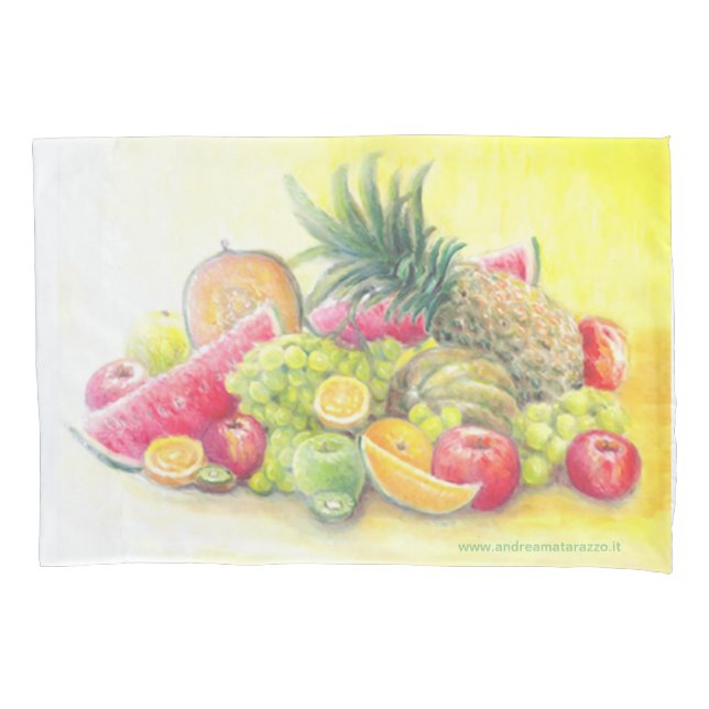 Happy fruits   pillowcase (Front)