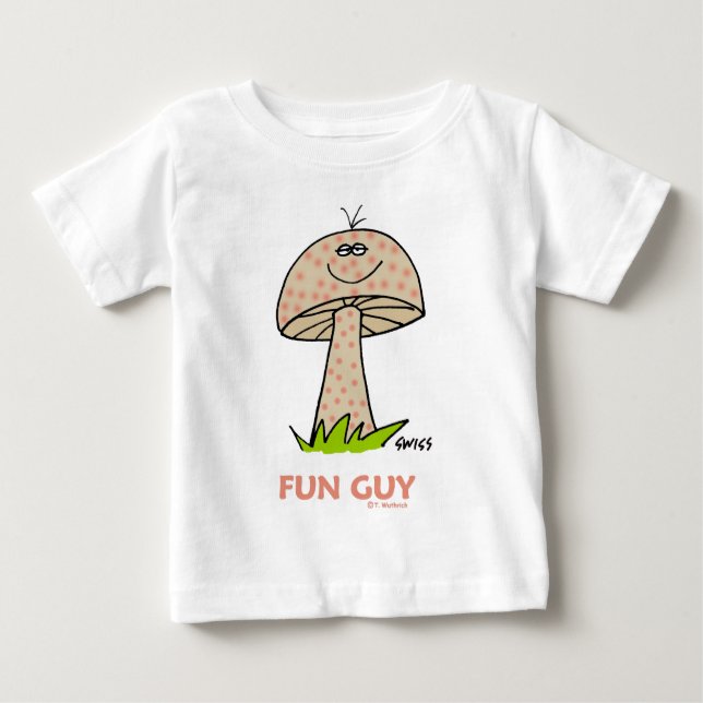 Happy Fun Baby Boy Cartoon Cute Sweet Funny Baby T-Shirt (Front)