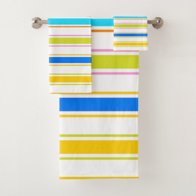 Happy Fun Caribbean Colours Bathroom Towel Sets  (Insitu)