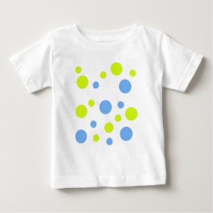 Happy Funky Yellow Blue Bubbles Baby T-Shirt