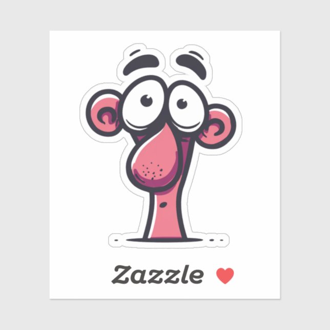 Happy Funny Monster Sticker – Smiling Cartoon Char (Sheet)