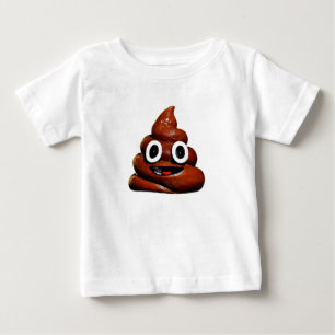 happy funny poop emoji baby T-Shirt
