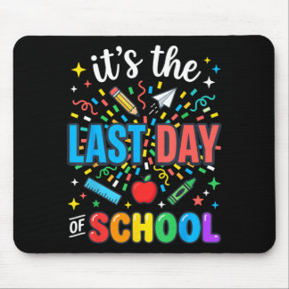 Happy Funny Retro Teacher Student Summer Last Day Mouse Pad
