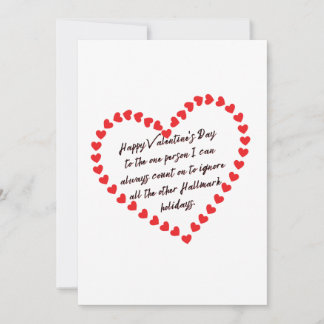 Happy Funny Valentines Day gift quotes Invitation