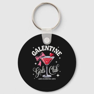 Happy galentine gang girl's club ladies celebratin key ring