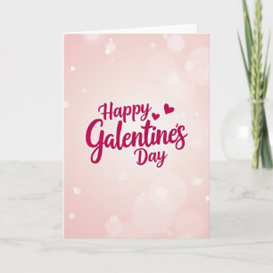 Happy Galentines Bokeh Card