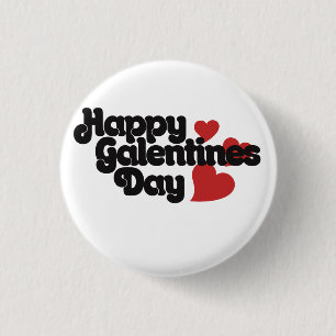 Happy Galentines Day 3 Cm Round Badge