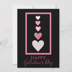 Happy Galentine's Day Best Friend Hearts Cute Holiday Card
