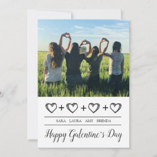 Happy Galentines Day Best Friends Photo Holiday Card