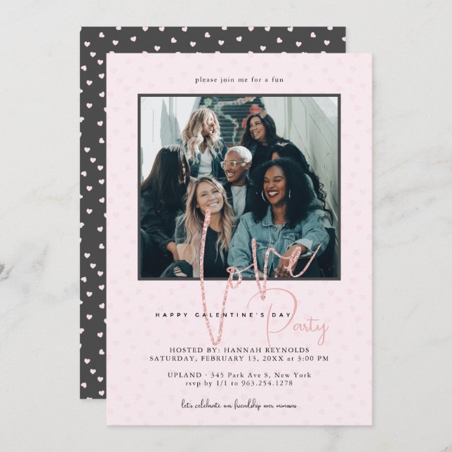 Happy Galentine's Day Brunch | Photo Invitation (Front/Back)