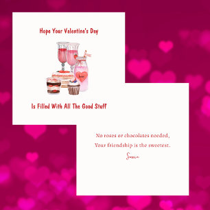 Happy Galentine's Day Cute Girly Valentines Card