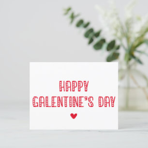 Happy Galentine's Day! Cute Typography Friends Postcard
