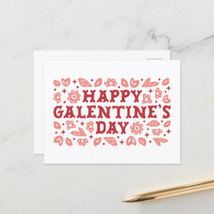 Happy Galentines Day floral cowgirl aesthetic  Postcard