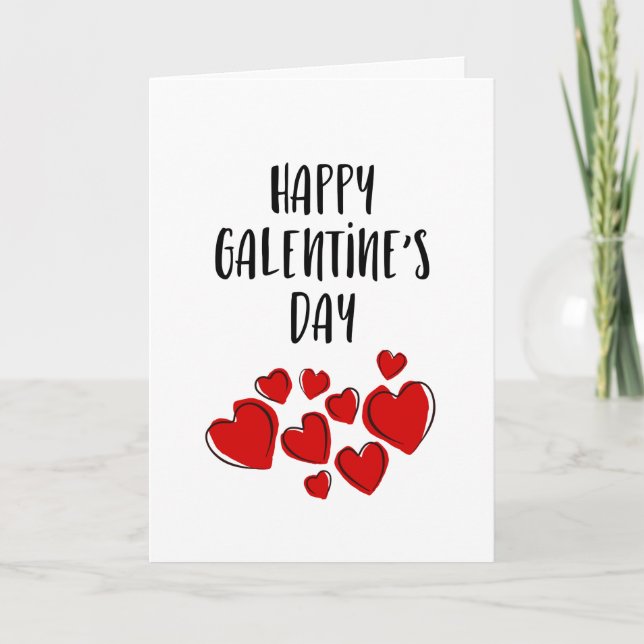 Happy Galentine's day girl friends Valentines card (Front)